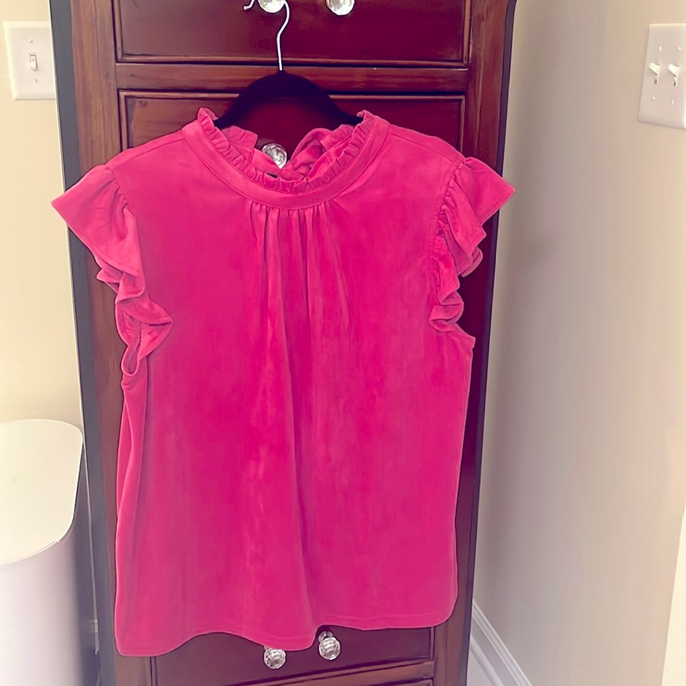 Voy Suede Pink Blouse